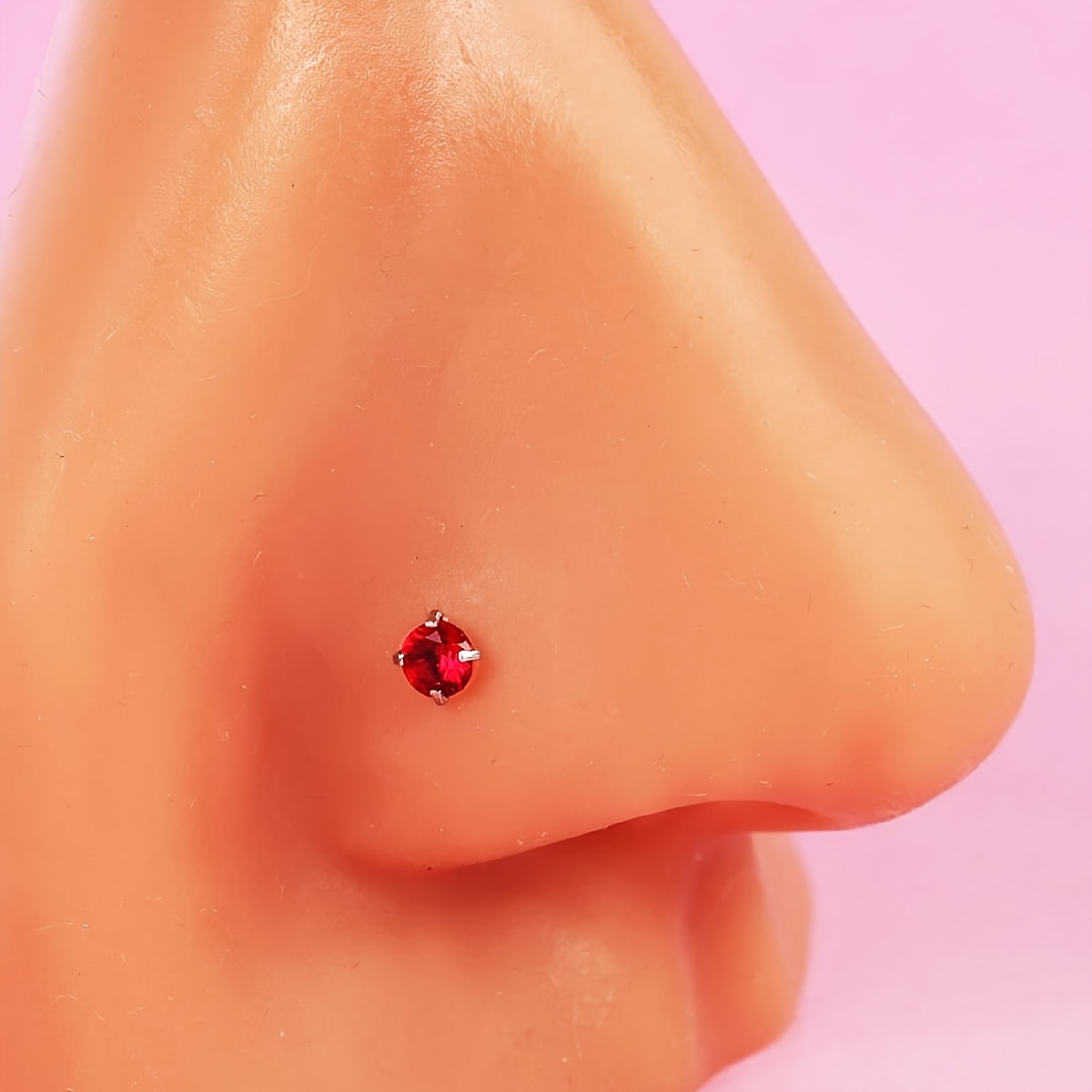 Red hot sale nose piercing