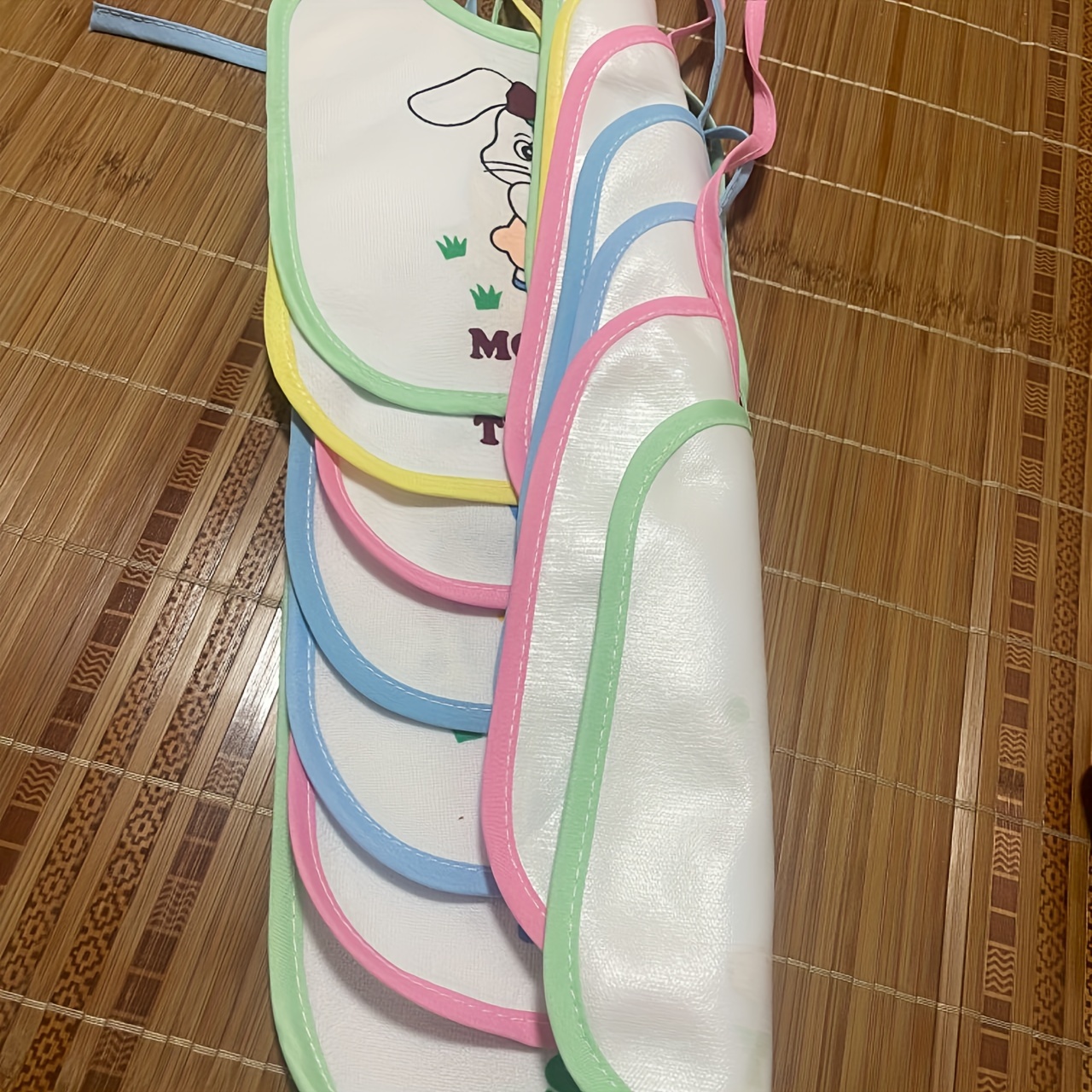 One-Week Non-Repeating, Drawstring High Quality, Washable, Reusable Newborn Burp Cloth