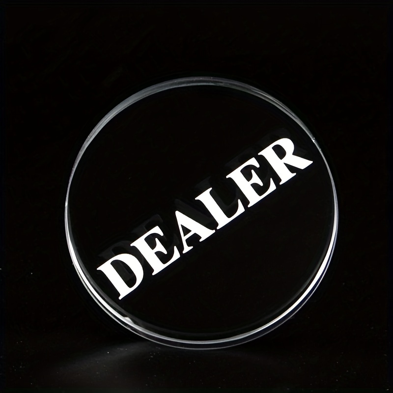 1pc 10mm Transparent Artificial Crystal Poker Game Match Accessories