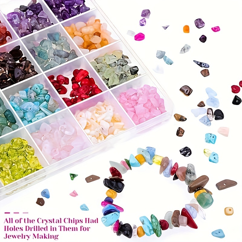Cludoo Crystal Jewelry Making Kit with 24 Colors Crystal Beads Crystals for  Jewelry Making Kit with Gemstone Beads,Jewelry Wire, Pendants, Earring