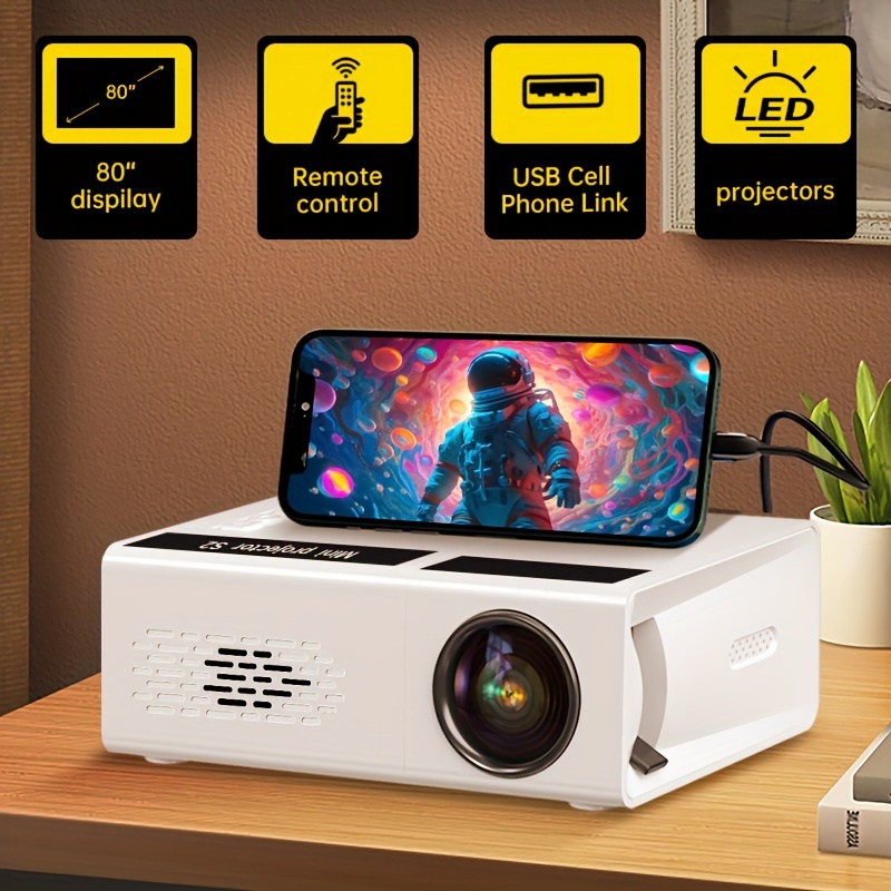 Proyector Inteligente Hy300 Mini Android 11.0 Doble Wifi - Temu