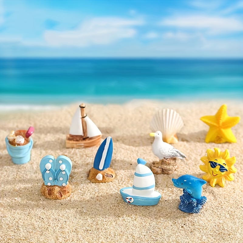 Yardwe Miniature Seashell with Pearl Model 12pcs Desktop Seashell Figurines  Resin Seashell Ornaments Nautical Collectible Statues for Fairy Garden