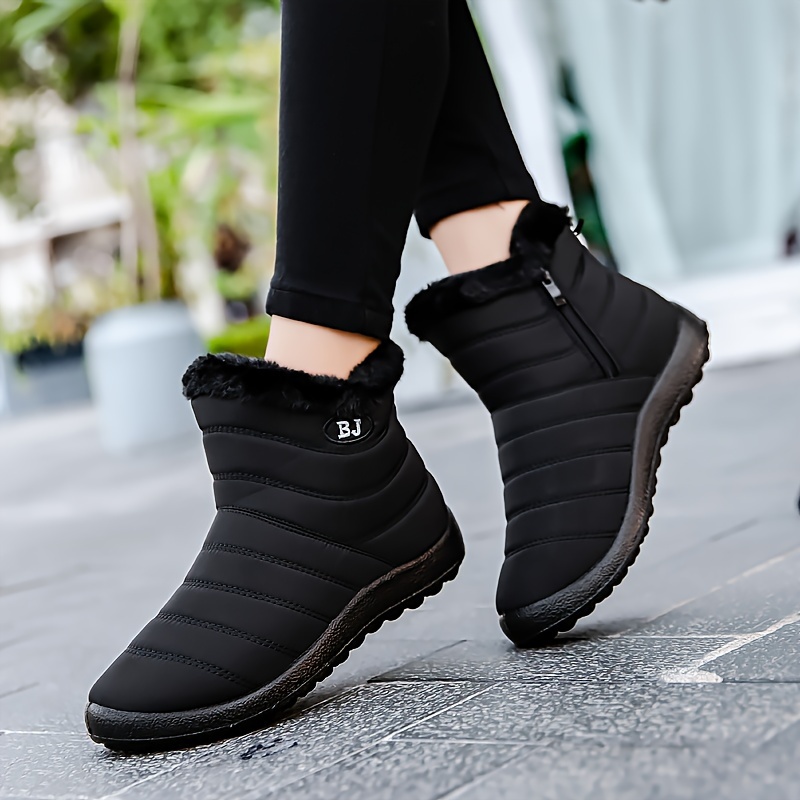 Women's Snow Boots Winter Warm Calf Shoes Zipper - Temu