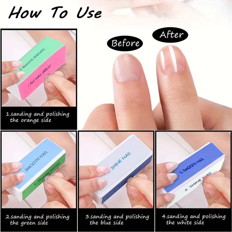 Nail File Block Sanding Buffer Polishing File Professional 4 Sided Way Nail File
