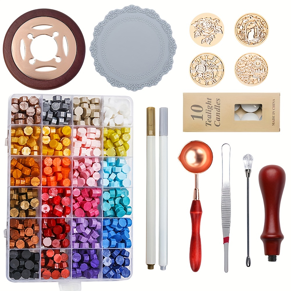 Wax Seal Stamp Kit With Gift Box, Cat Claw Wax Pieces, Sealing Wax