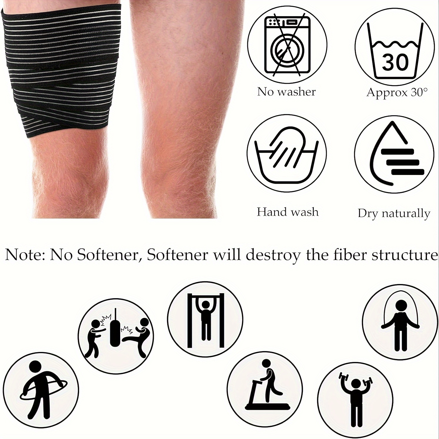 Elastic Calf Compression Bandage Leg Compression Sleeve Men - Temu Canada