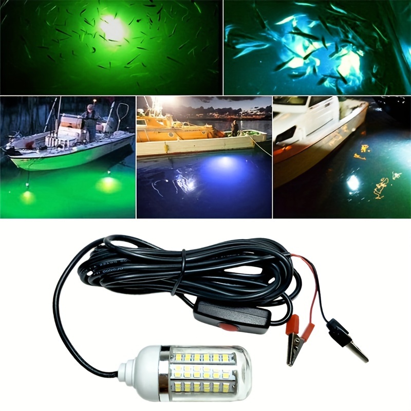 12v Led Fishing Light Fish Finder Lamp Underwater Lights - Temu