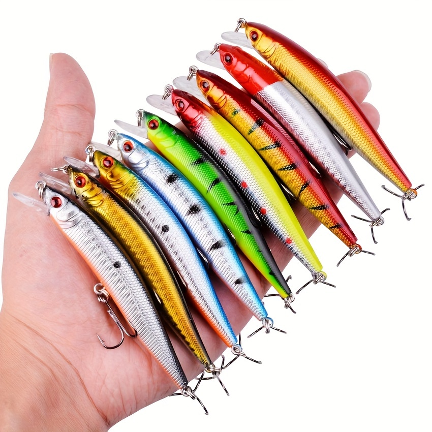 Complete Fishing Lure Set 8 Kinds Hard Baits Spinners Hooks - Temu Canada