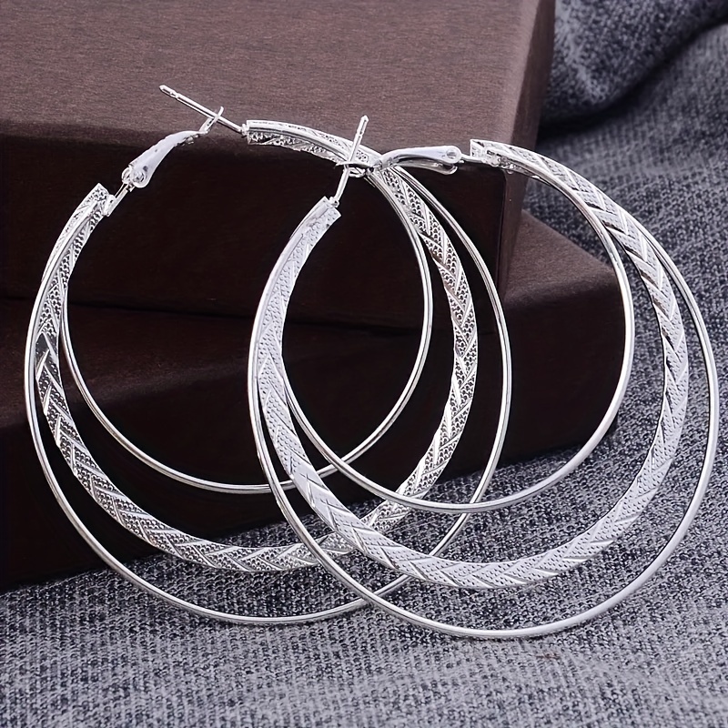 

Gorgeous Large Round Hoop Earrings - Perfect Birthday Gift For The Special Woman In Your Life!