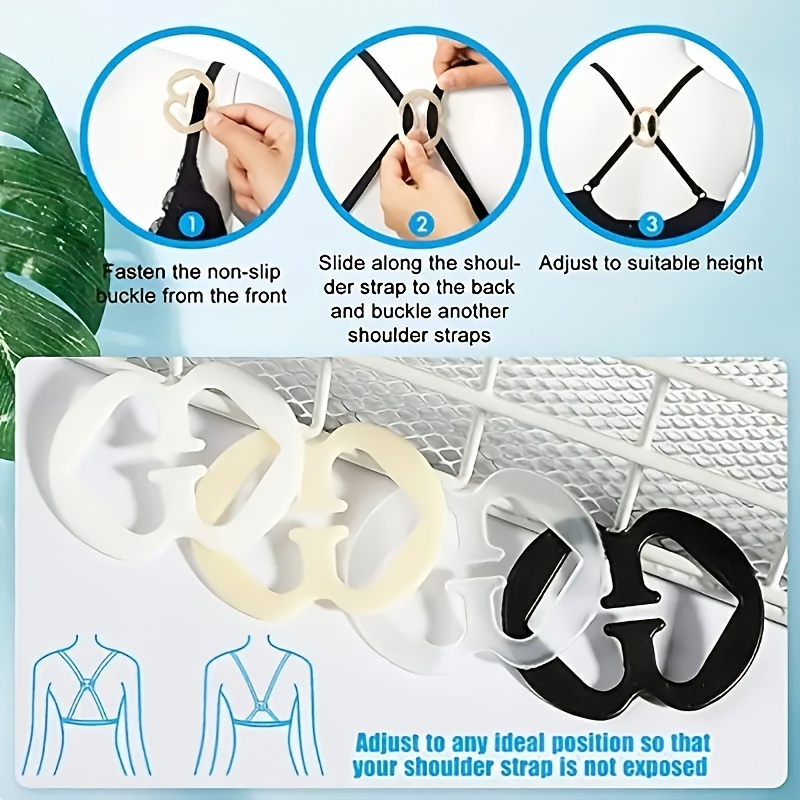 10 Pcs Invisible Bra Strap Clips Non slip Buckles Conceal Bra Straps