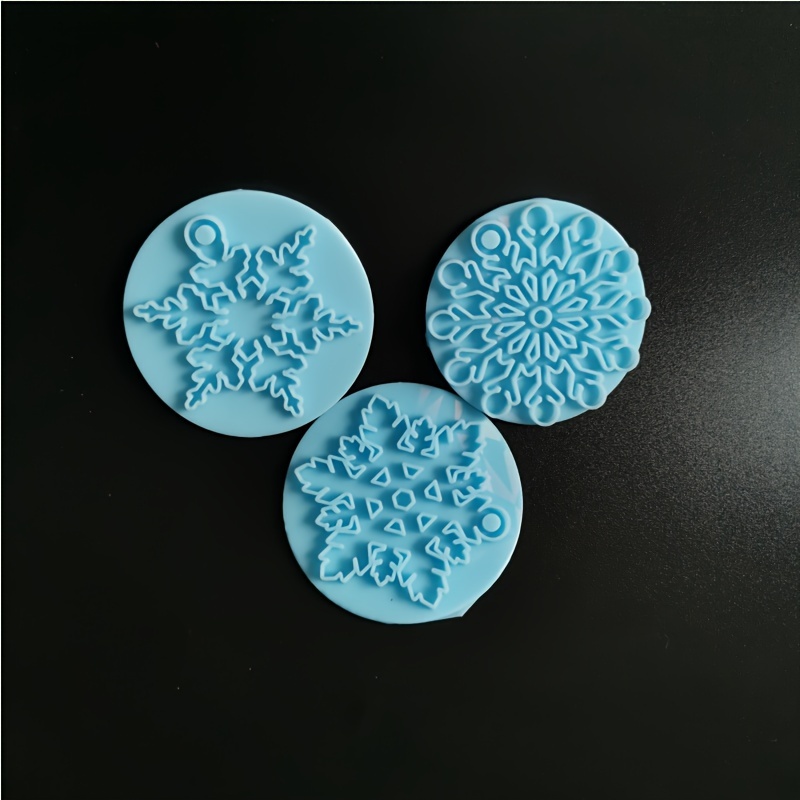 Holographic Christmas Resin Molds Silicone Snowflake Resin Molds with 6  Varying Shape,Christmas Ornament Molds for Resin Casting,Snowflake Epoxy  Resin