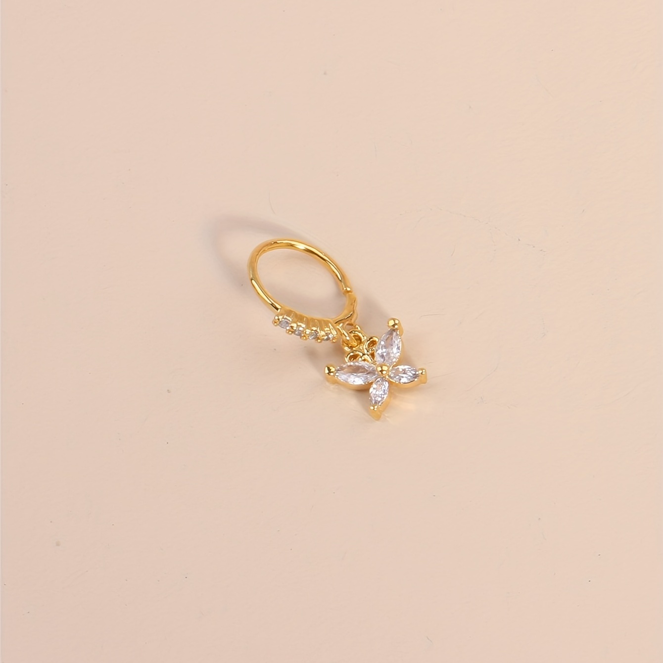 Butterfly Shape Pendant Dangle Nose Hoop Rings for Unisex