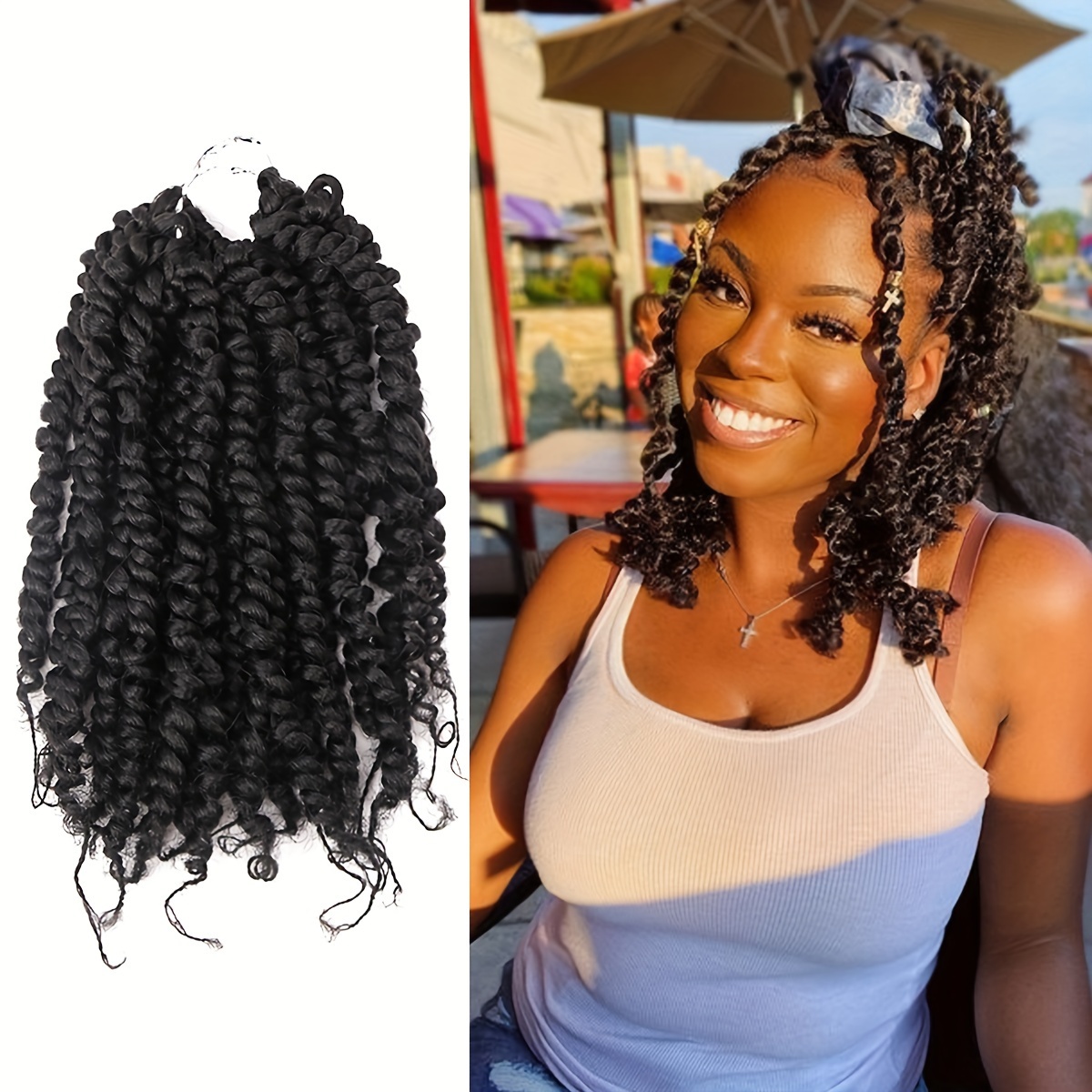 Passion Twist Crochet Hair Extensions 12 Strands Pre twisted - Temu