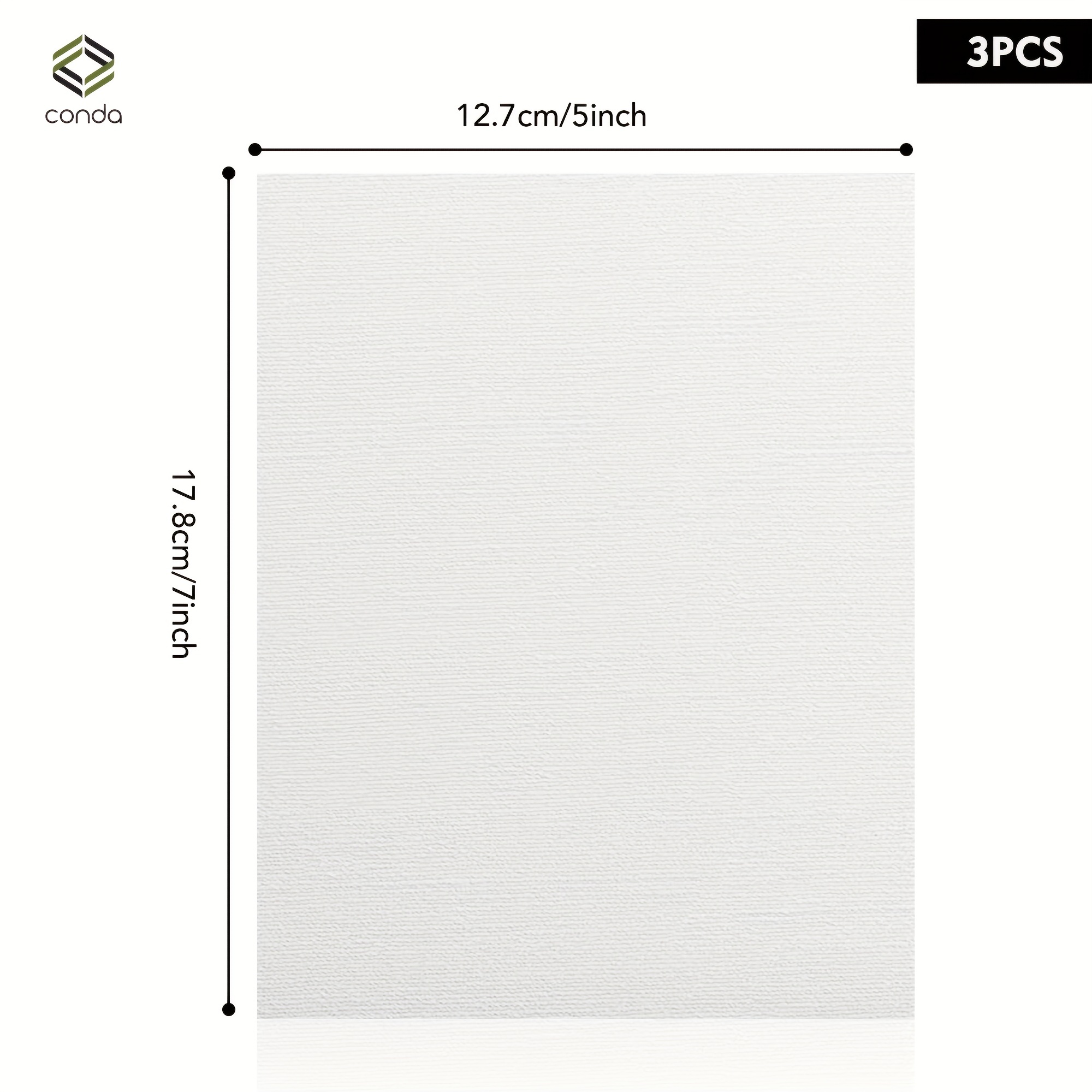 conda Canvases for Painting 5 x 7 inch, 24 Pack Value Bulk Blank White  Canvas Boards, Primed, 100% Cotton, Quality Acid Free Artist Canvas Panels  for