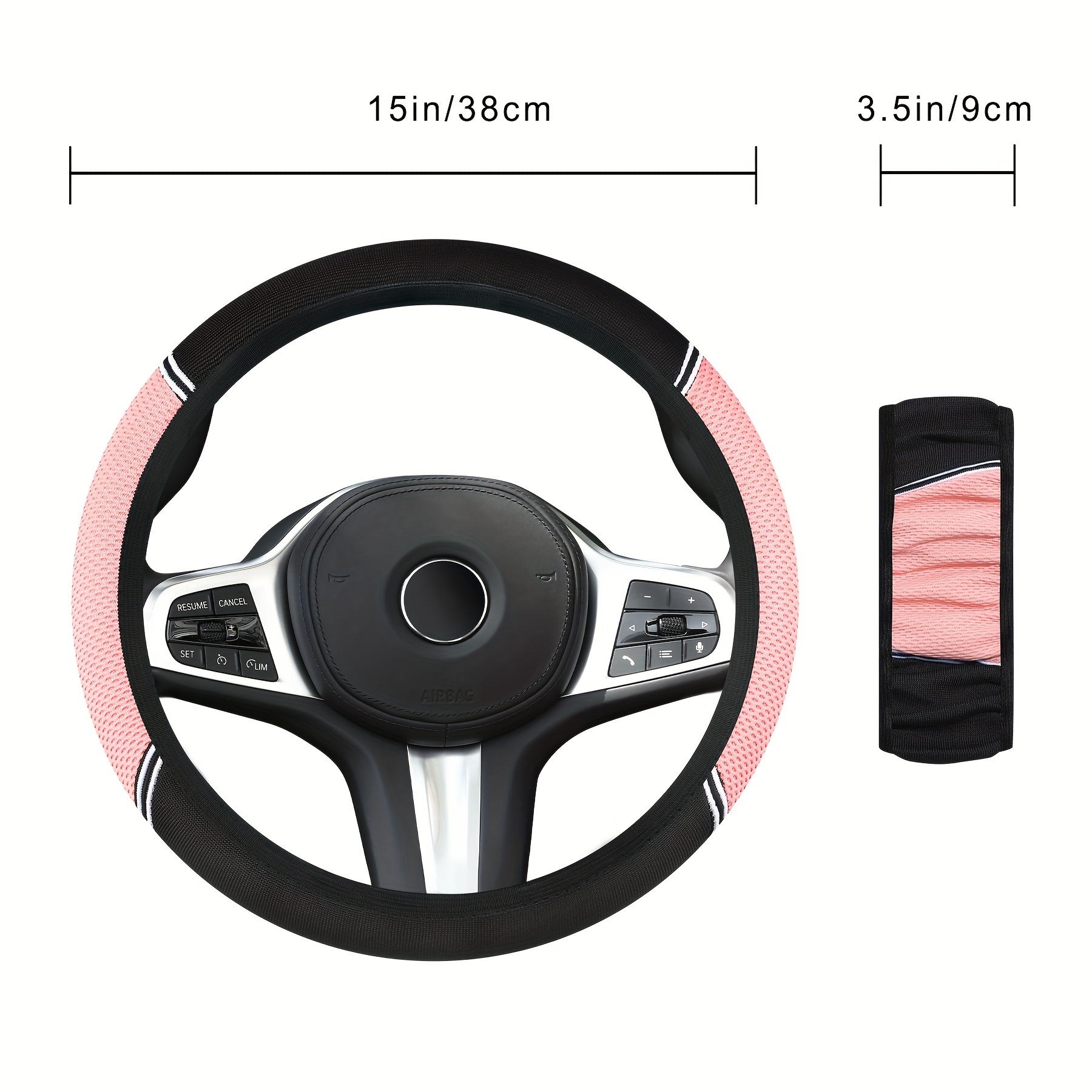Universal Fashion Car Steering Wheel Cover, Elasticity For Easy Installation  And Removal, Non-slip And Breathable - Temu Germany