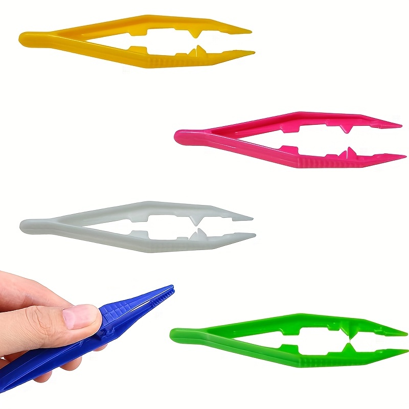 Plastic Tweezers For Beading Projects Plastic Beads Tweezers - Temu