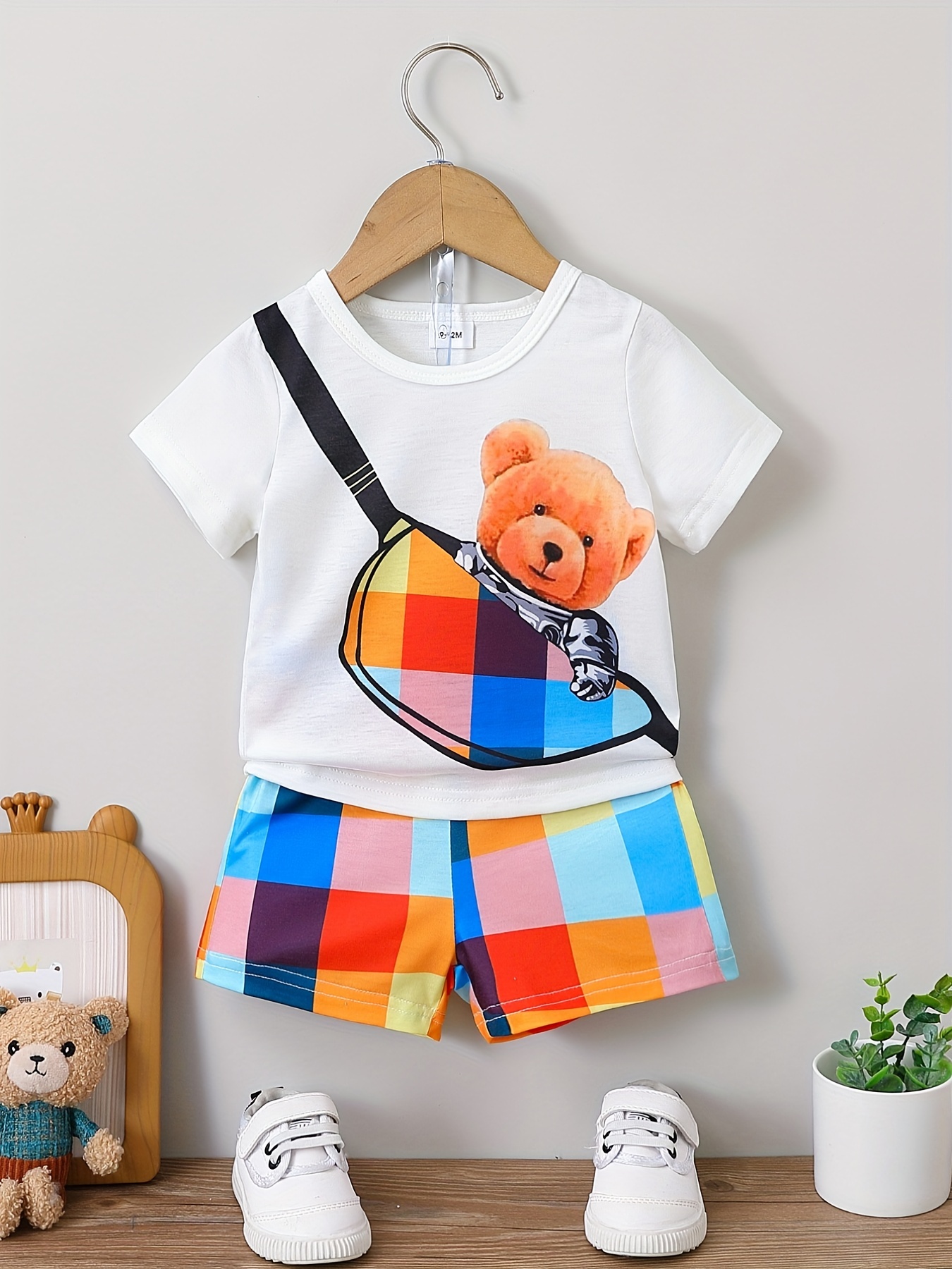 Ropa para niño pequeño, 3 piezas, ropa para bebé, camisa a cuadros y  pantalones con tirantes, conjunto de abrigo para niños pequeños (gris, 2-3  años)