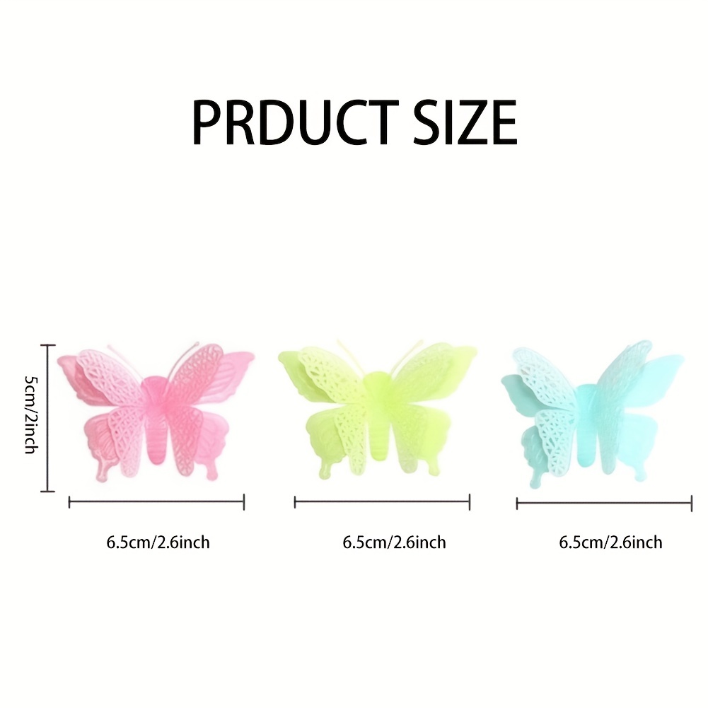 Butterfly Wall Decals Glow in The Dark Butterflies Wall Decals Luminous  Butterfly Wall Stickers Waterproof Peel and Stick for Kids Boys Girls  Bedroom