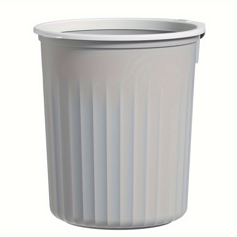 Plastic Lidless Trash Can, Medium Garbage Can With Pressure Ring, Kitchen  Bathroom Bedroom Living Room Dorm Office Toilet Garbage Can - Temu