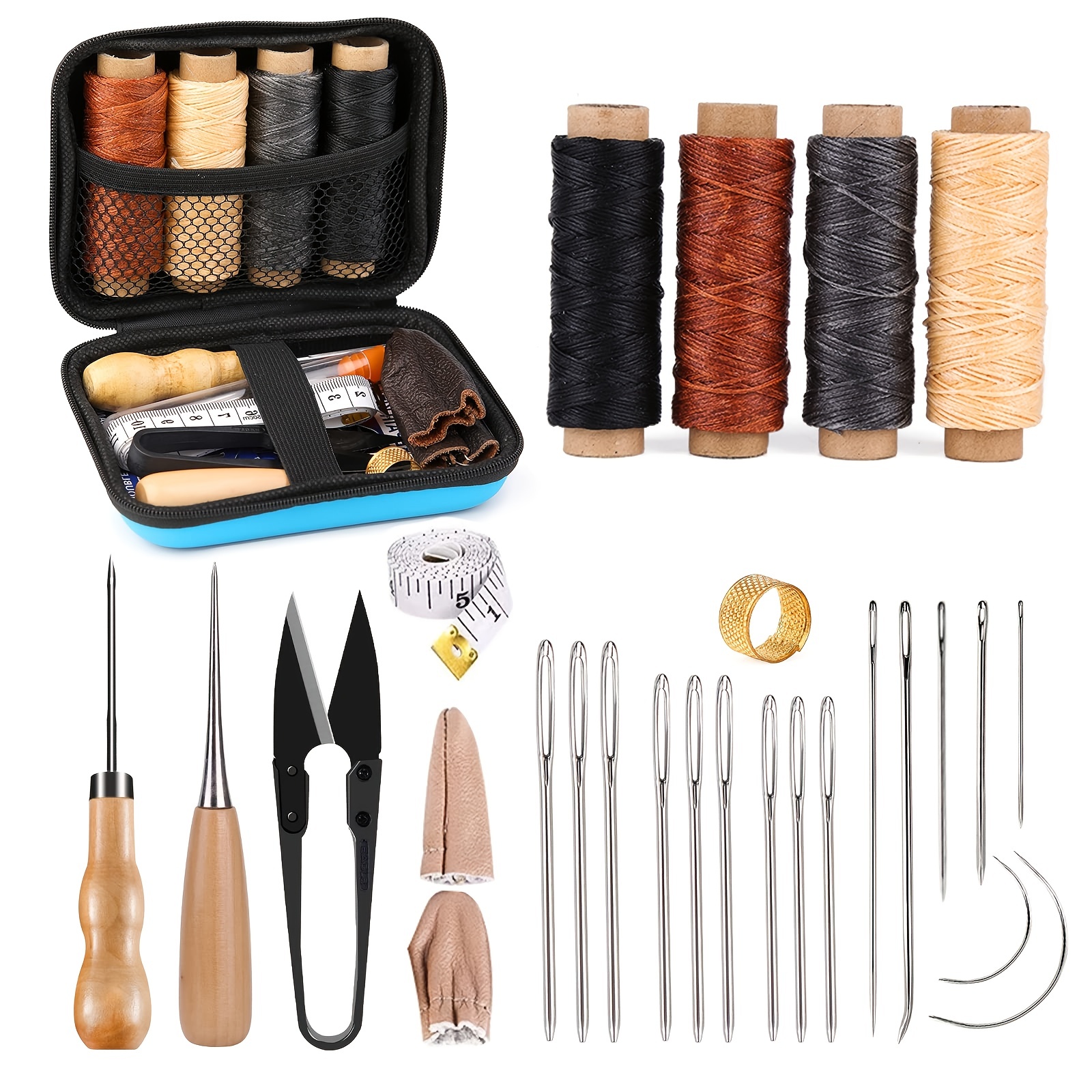 328Pcs Leather Tooling Kit, Leather Kit with Manual, Leather Working Tools  and S