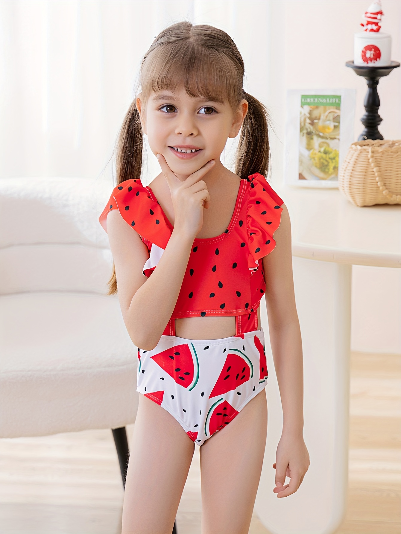 Kids red cheap bathing suit