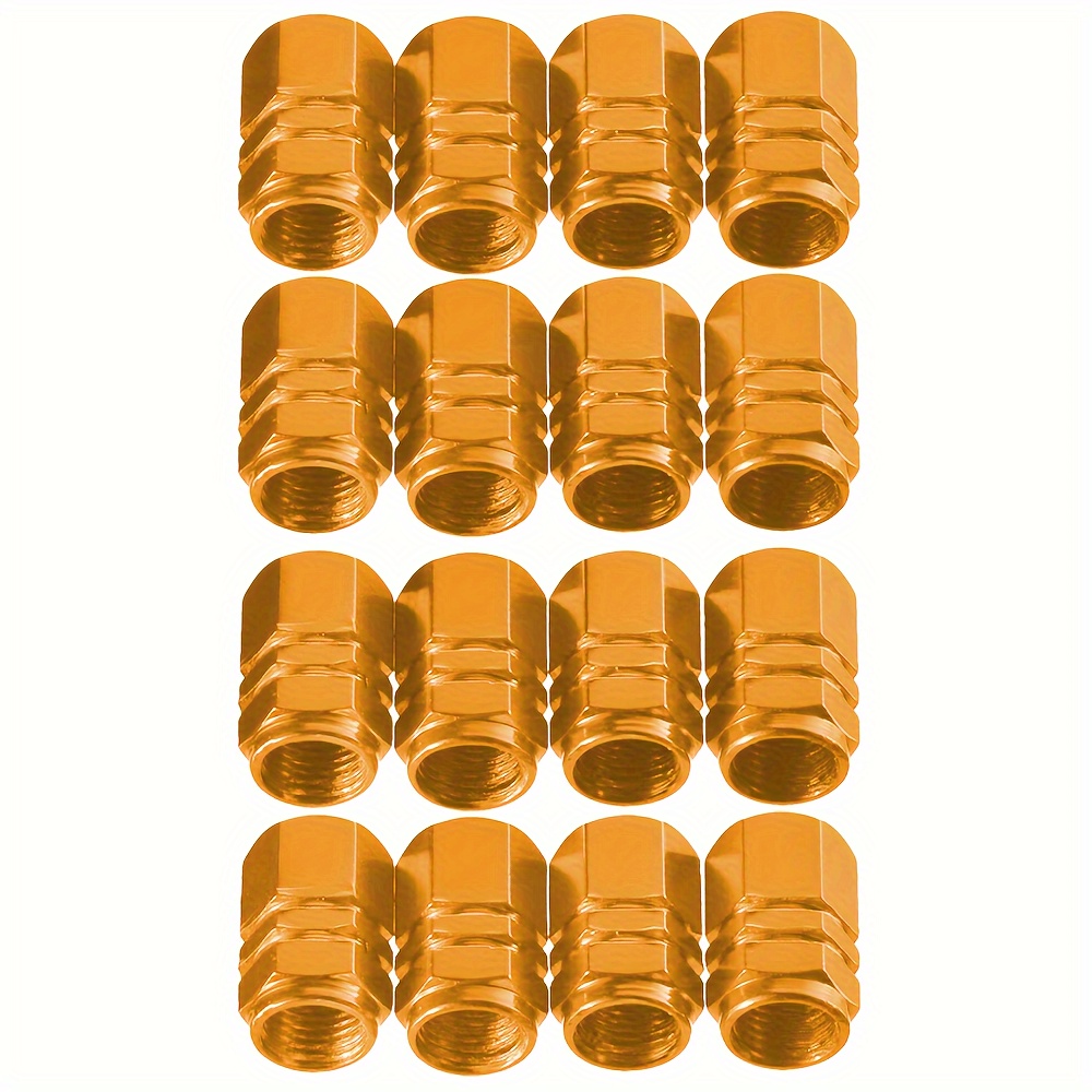 

16pcs Car Tire Cap Aluminum Alloy Valve Tire Stem Valve Caps Wheel Valve Covers Car Dustproof Tire Hexagon Shape