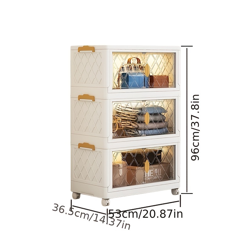 Portable multi-layer storage cabinets Household Folding Plastic