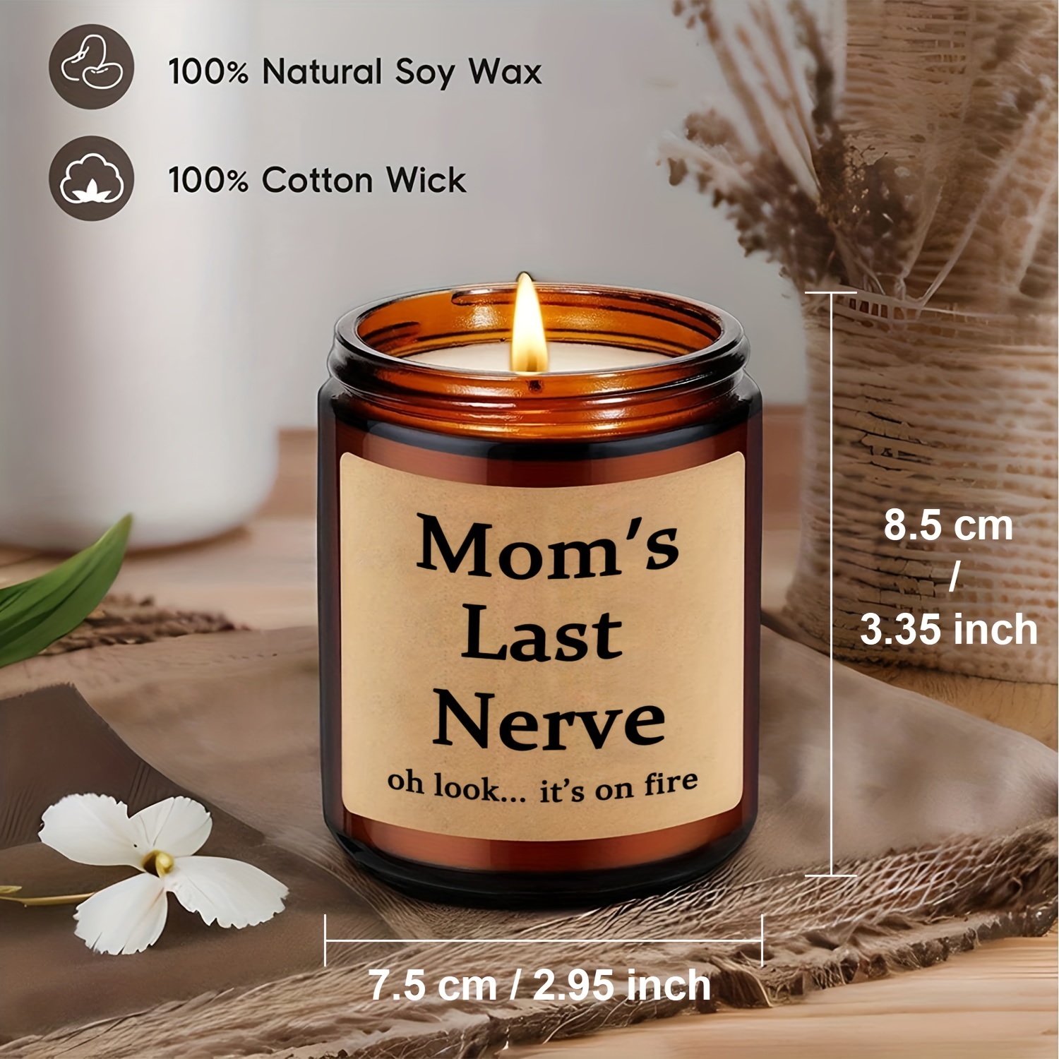 Funny Mom Gifts, Gifts for Mom from Daughter Son, Moms Last Nerve, Funny  Jar Candle, Funny Mother's Day Gifts, Moms Birthday Gift, Gag Gift for Mom