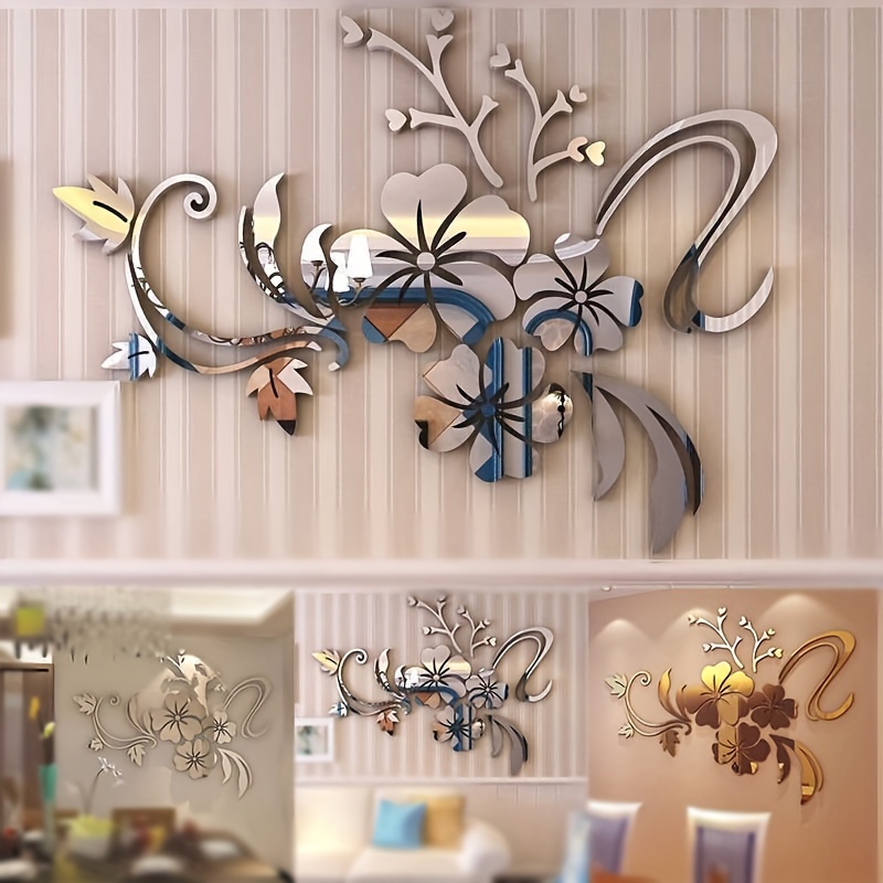 Set Espejos Decorativos Adhesivos Para Muro Pared Decoración