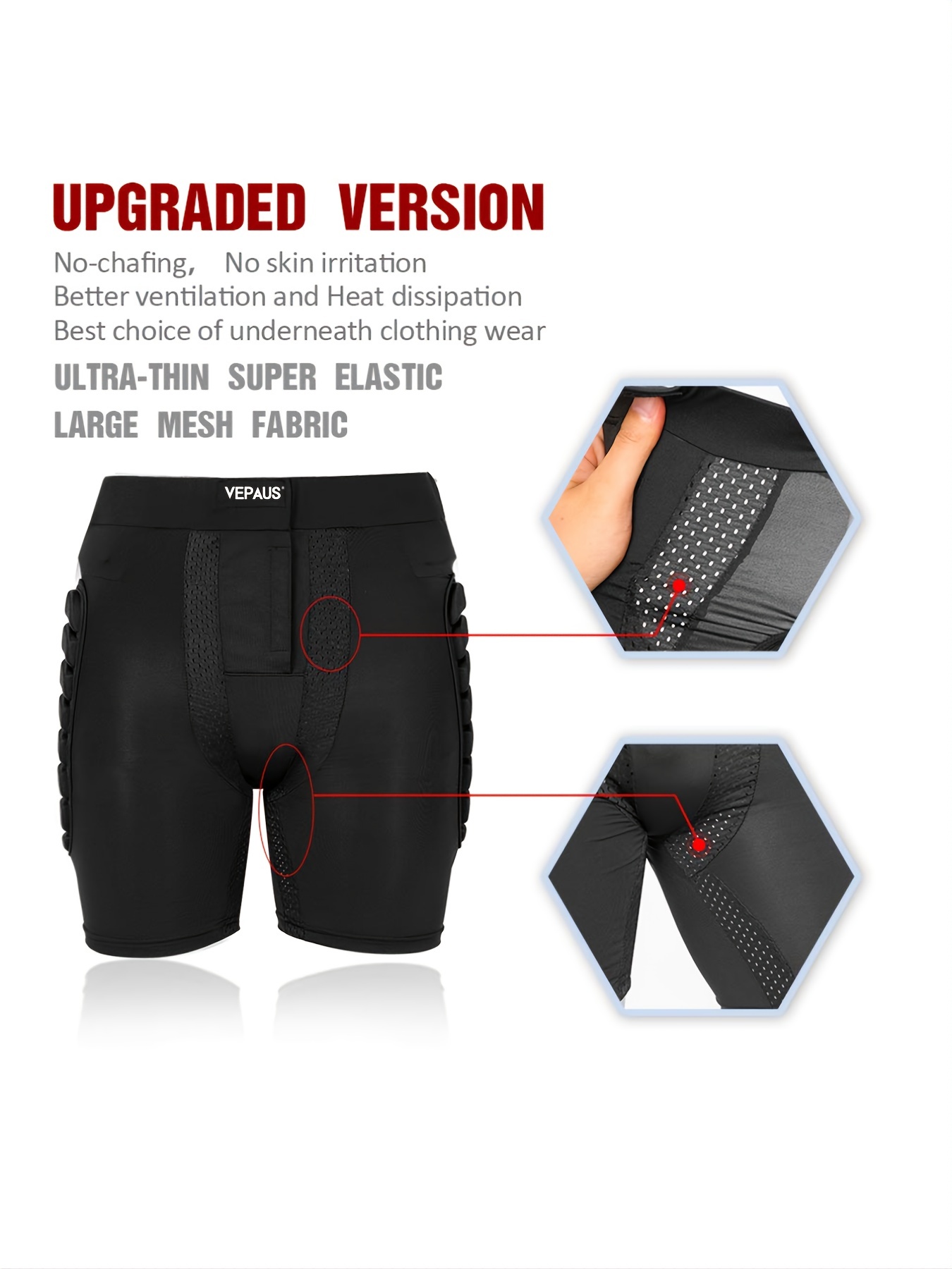 Protective Padded Shorts Hip Butt Padded Short Pants Butt Tailbone  Protection Shorts Medium