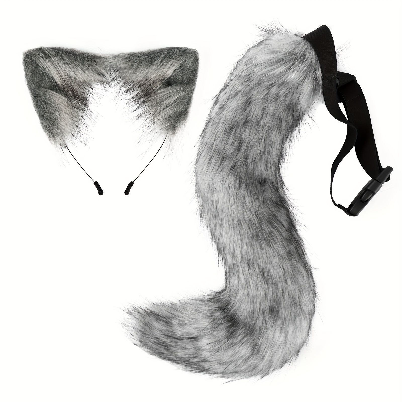 Halloween Party Fox Tail Wolf Tail Plush Animal Ear Headband