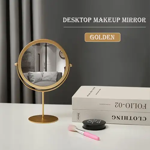Make-up Spiegel Licht Retro europäischen Metall Gold Spiegel Home