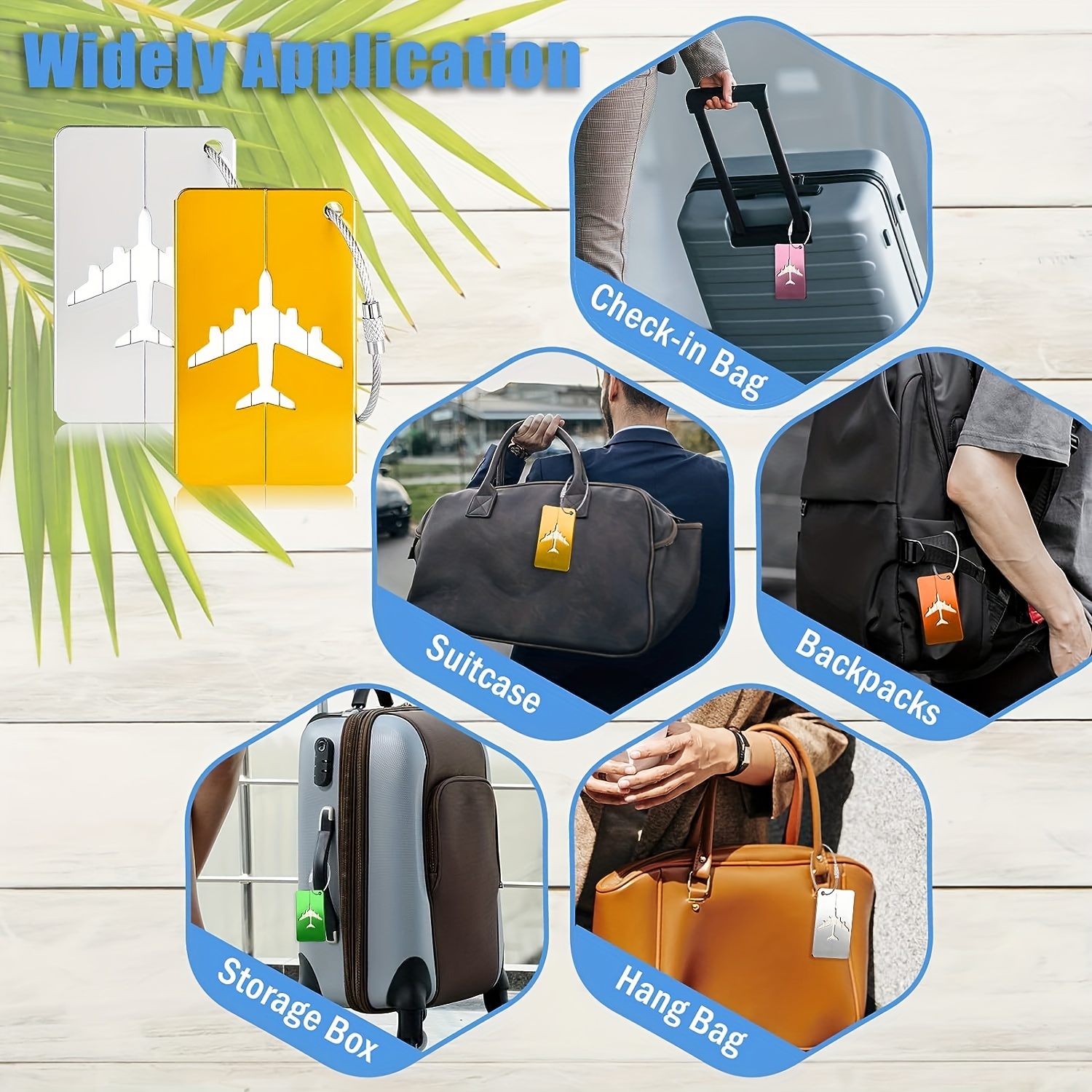 Etichette Per Bagagli In Silicone - 5 Pezzi Con Cinturino - Targhette Per Valigie E Viaggi - Foto 8