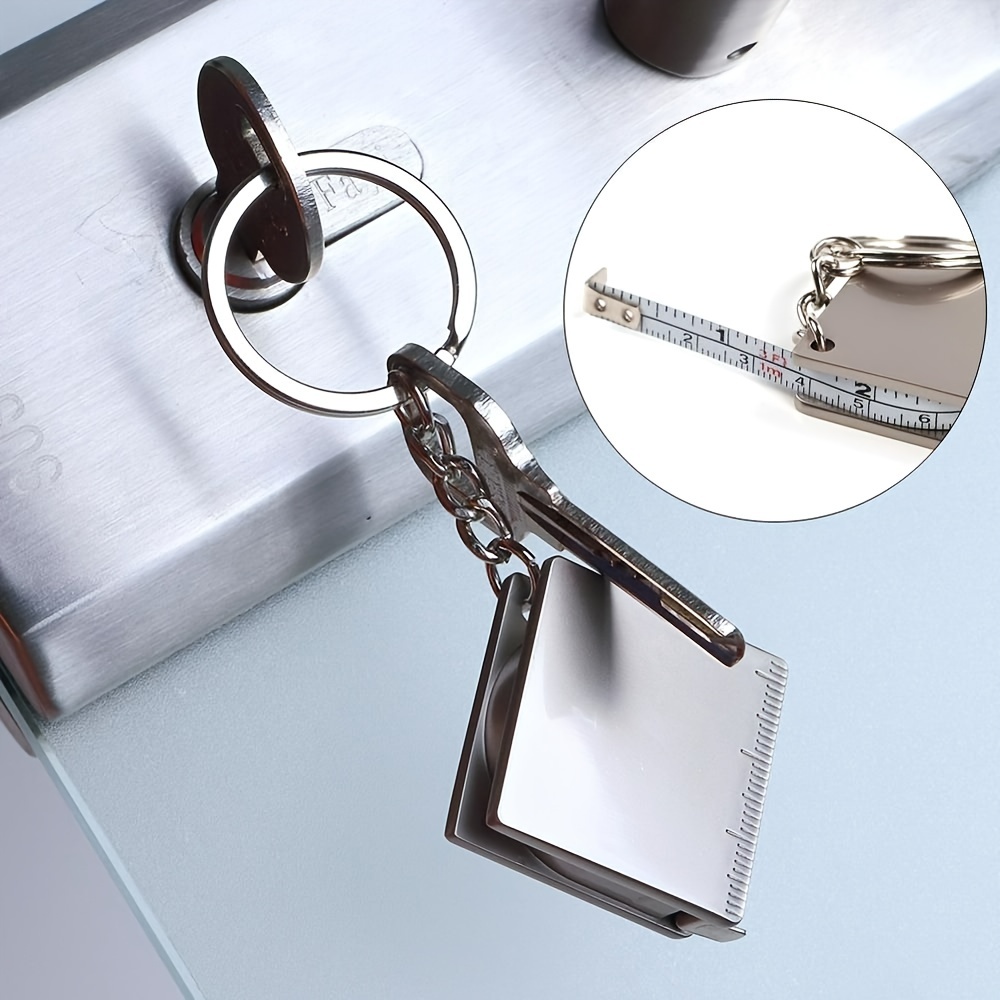 Portable Measuring Ruler Keychain Men Automatic Telescopic - Temu