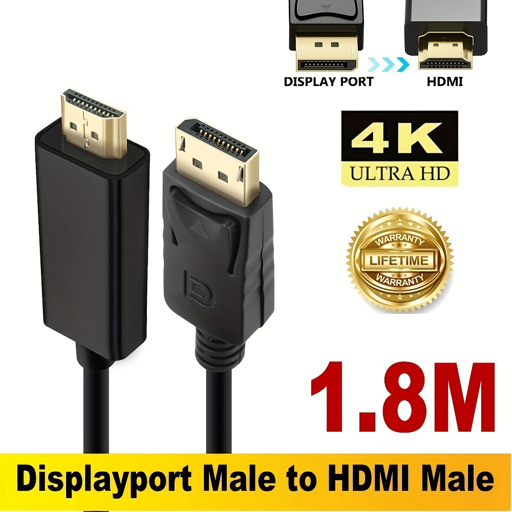 Cable Displayport 1.4 8K 4K Full HD Audio Video Gaming Video Card Monitor  PC