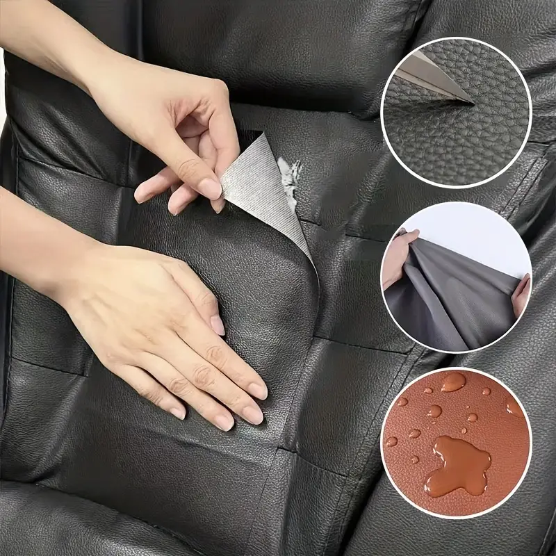 Back Glue Self adhesive Pu Leather Car Seat Repair Subsidy - Temu