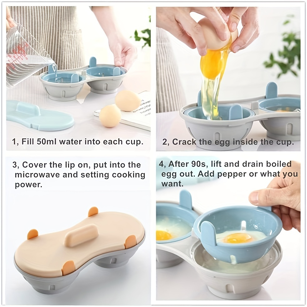 Microwave Egg Poacher Easy To Use Microwave Safe Egg Cooker With Lid Microwave  Egg Maker Makes Perfect Eggs In Minutes Microwave Cookware