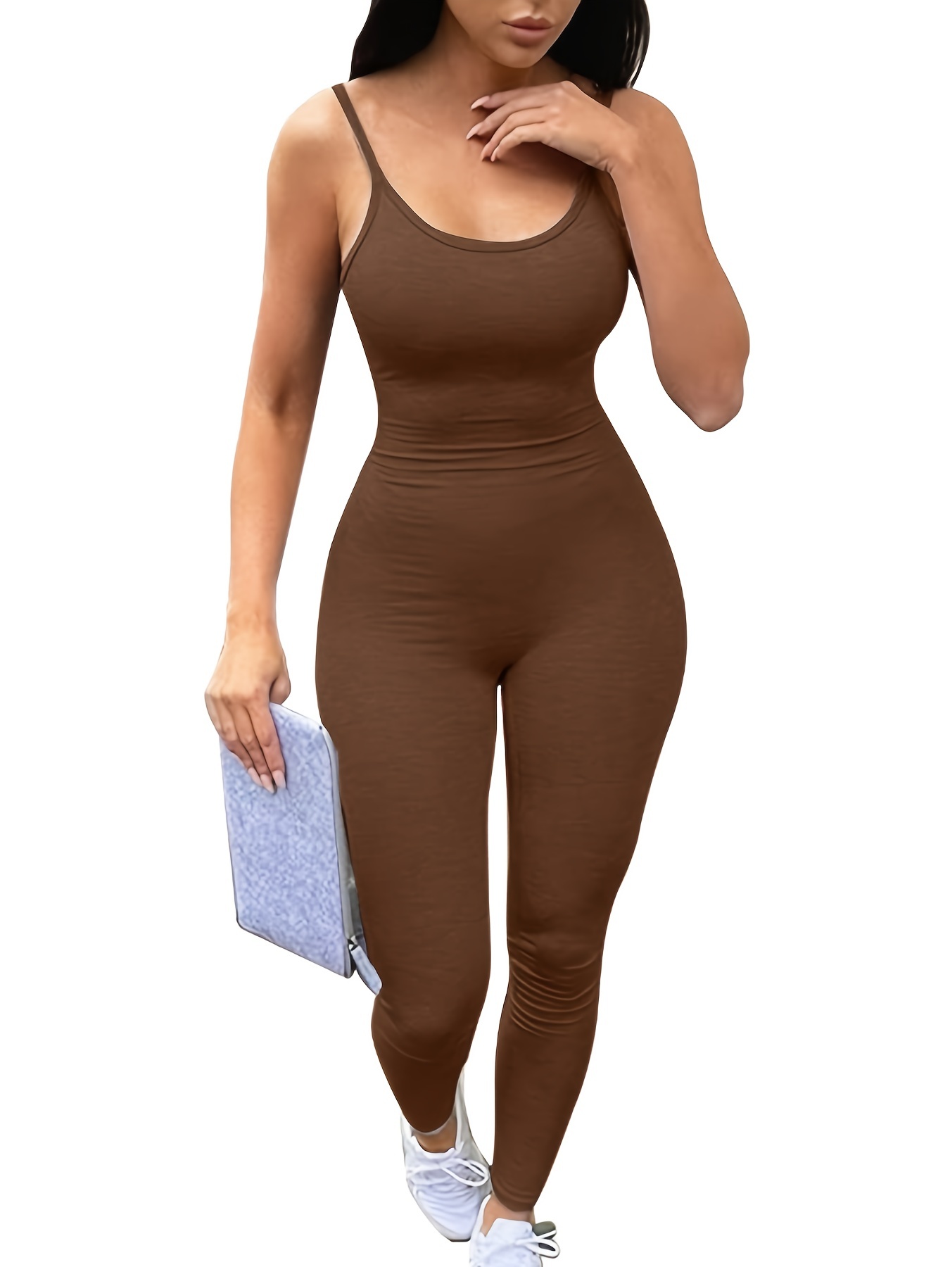 Brown nude onesie Yoga jumpsuit - Workout Unitard - Afua