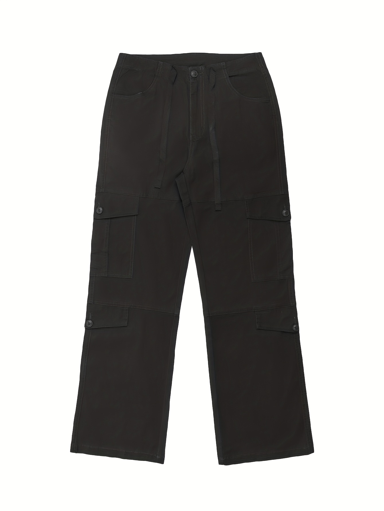 Y2K Jeans Mens Retro Baggy Pants Cargos Pockets Wide Legs High