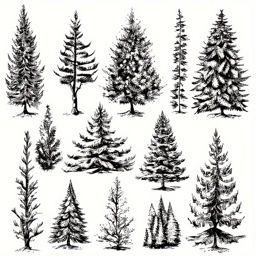 

Christmas Tree/tree Stamps/seals For Diy Scrapbooking/card Making/album Decorative Silicone Stamp Crafts