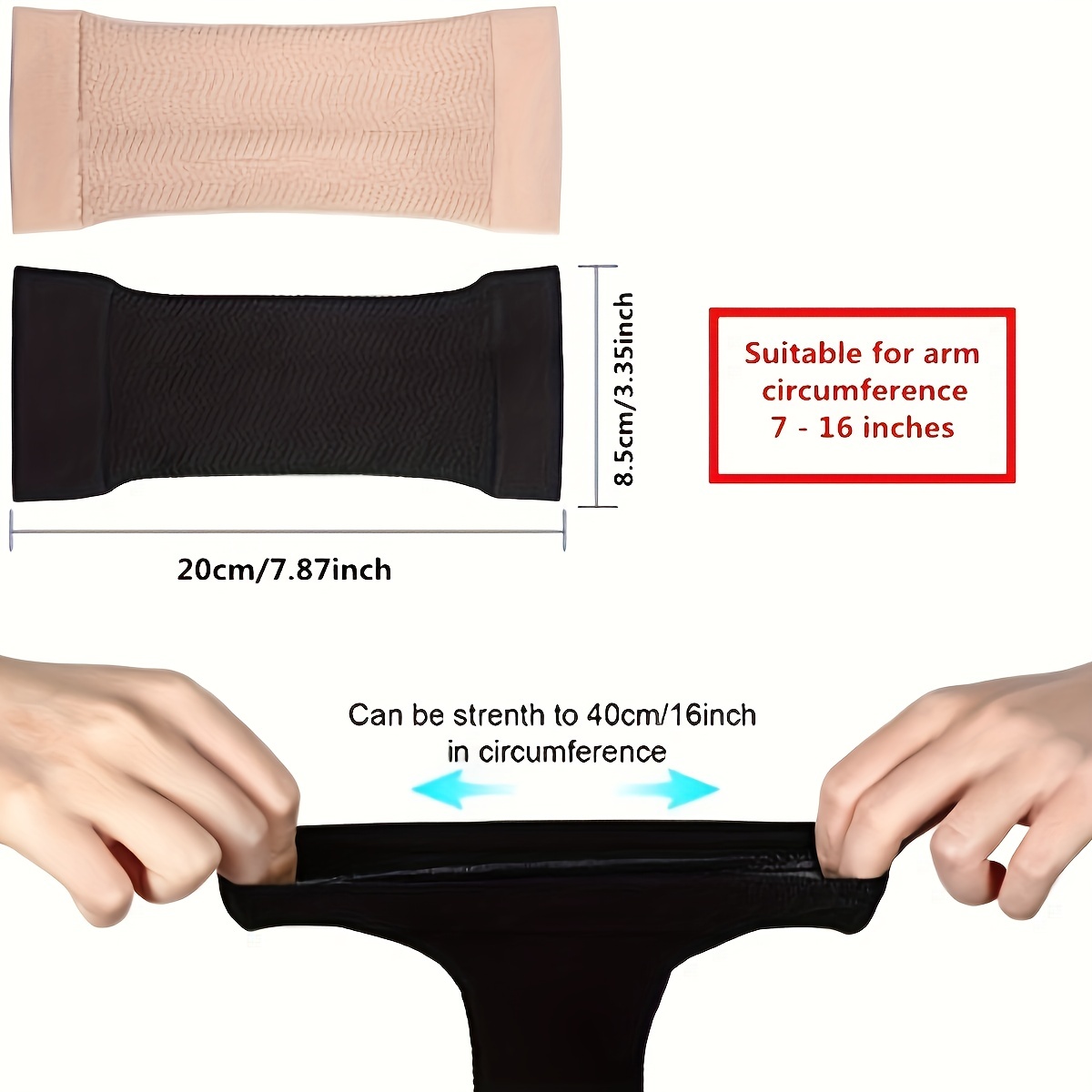 Elastic Compression Arm Sleeves Women Weight Loss Calories Wrap Belt Shaper