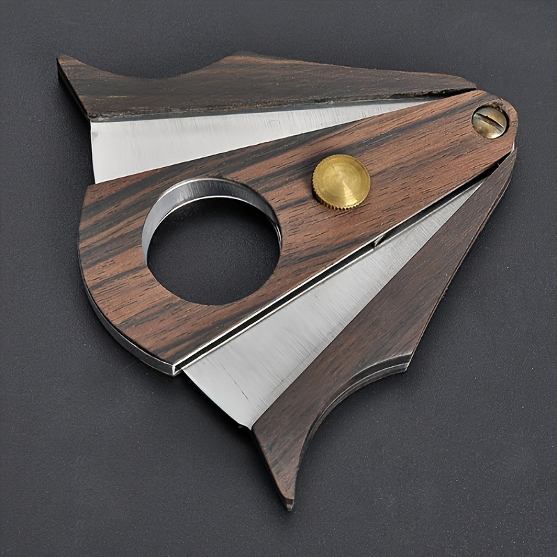 Cigar Cutter Stainless Steel Wood Bat Shape Guillotine Cigar