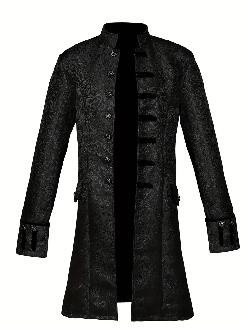Men Steampunk Costume Jacket Vintage Overcoat Medieval - Temu