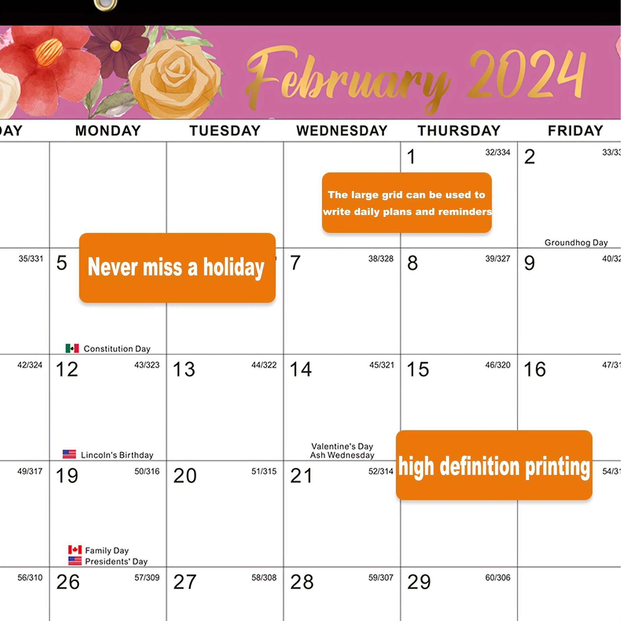 2024 2025 Calendar Plan Spiral 18 Month Office Plan From - Temu