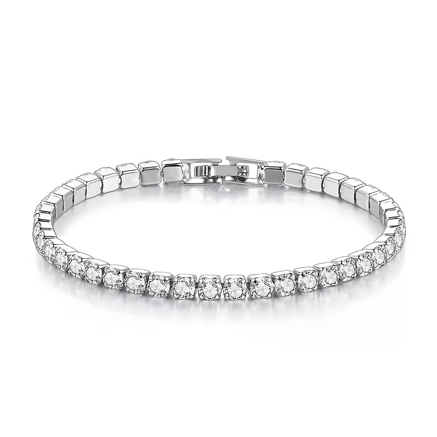 4mm Zircon Tennis Bracelet for Couples