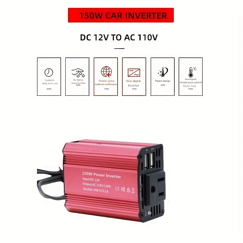 Car Power Inverter: Boost Your Car Charger Adapter Enjoy Ac - Temu