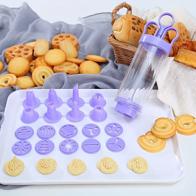  OBR Cookie Press Maker Kit Set, 20pcs Biscuits Mold and Cookie  Cutters for Baking, Kitchen DIY Baking Supplies: Home & Kitchen
