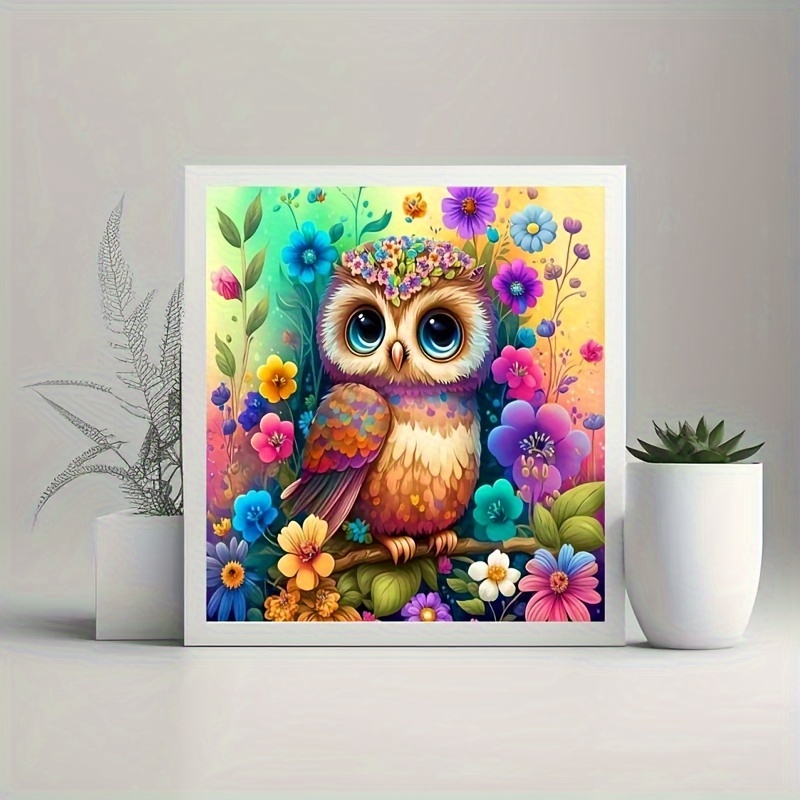 5d Diamond Painting Kits For Adults Diy Owl On The Tree - Temu