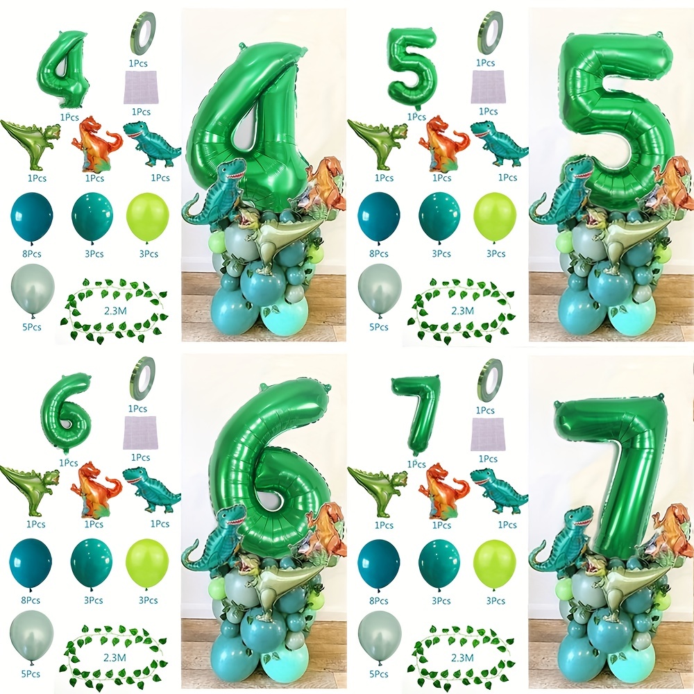 26pcs/Set Set Di Palloncini Numerati Di Dinosauro - Temu Italy