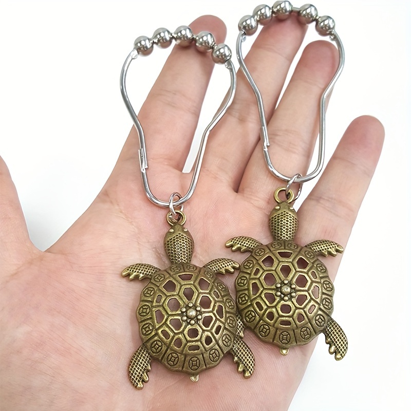 Anti rust Resin Turtle Shower Curtain Hooks Sea Turtle - Temu